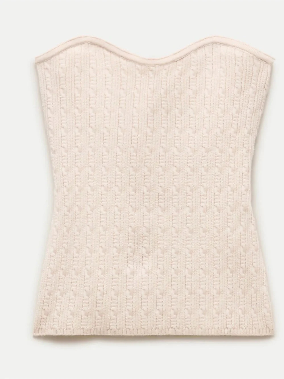 J. Crew Cream Cable-Knit Strapless Tube Top